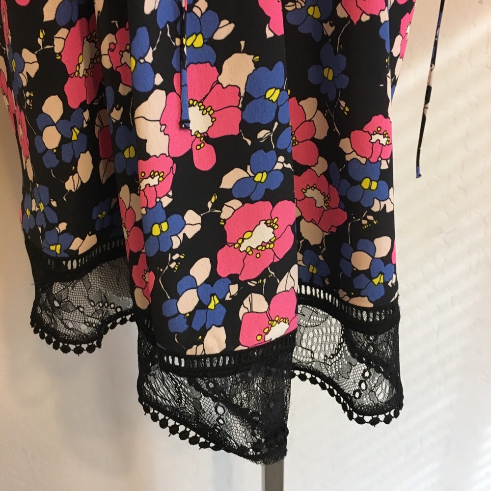Topshop Floral Print Mini Shift Dress - Picture 6 of 6